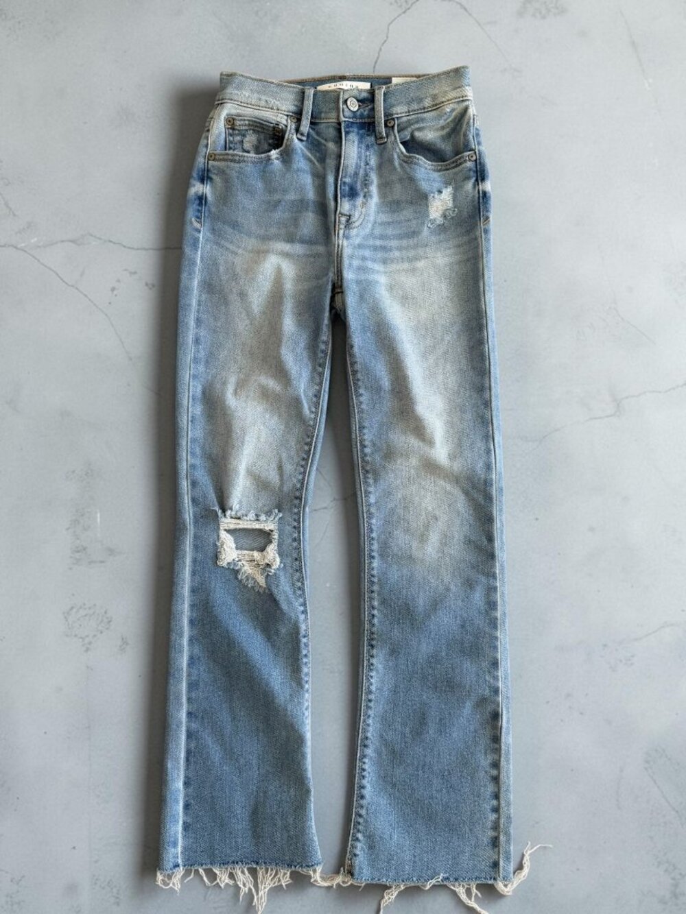 EUNINA Emery High Rise Cropped Boot Cut Jeans Size 0